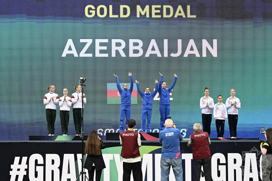 Azərbaycanın akrobatika gimnastları Bakıdakı Dünya Kubokunda qızıl medal qazanıblar